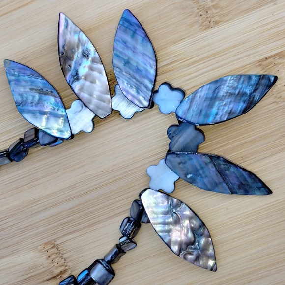 Abalone shell necklace RENFAIRE COSPLAY Fairy Mermaid Boho . - Picture 4 of 13
